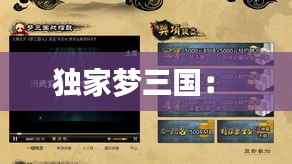 独家梦三国: