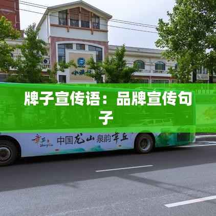 牌子宣传语:品牌宣传句子