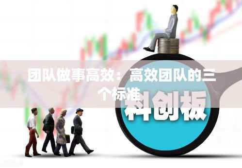 团队做事高效：高效团队的三个标准 