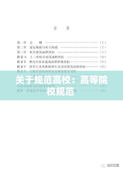 关于规范高校:高等院校规范
