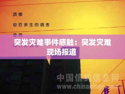 突发灾难事件感触：突发灾难现场报道 