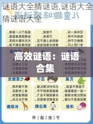 高效谜语:谜语合集