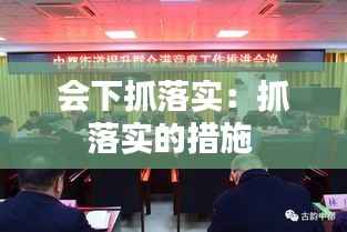 会下抓落实：抓落实的措施 