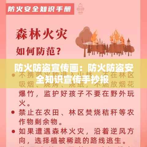 防火防盗宣传画:防火防盗安全知识宣传手抄报