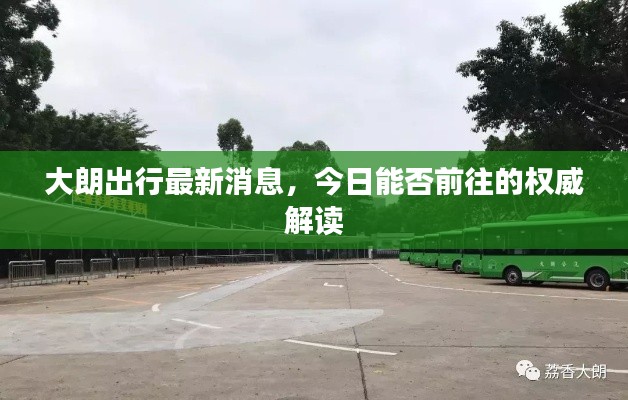 大朗出行最新消息,今日能否前往的权威解读