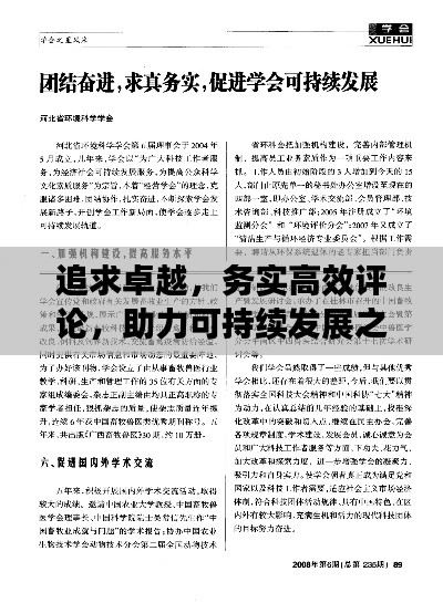 追求卓越，务实高效评论，助力可持续发展之路