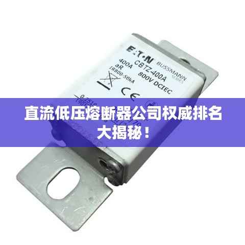 直流低压熔断器公司权威排名大揭秘!