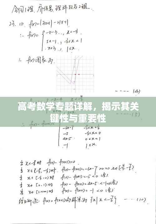 高考数学专题详解,揭示其关键性与重要性