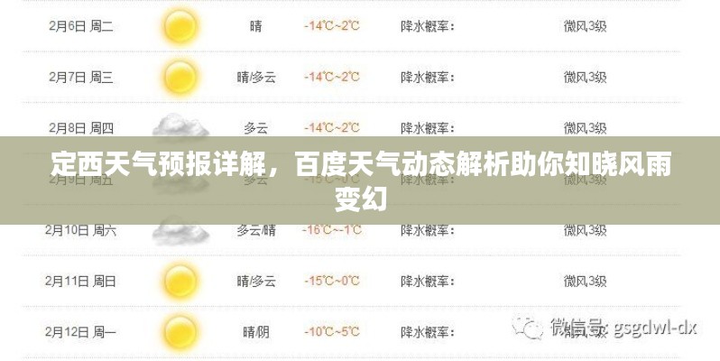 定西天气预报详解,百度天气动态解析助你知晓风雨变幻