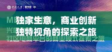 独家生意，商业创新独特视角的探索之旅