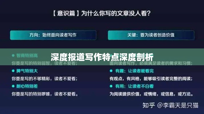 深度报道写作特点深度剖析