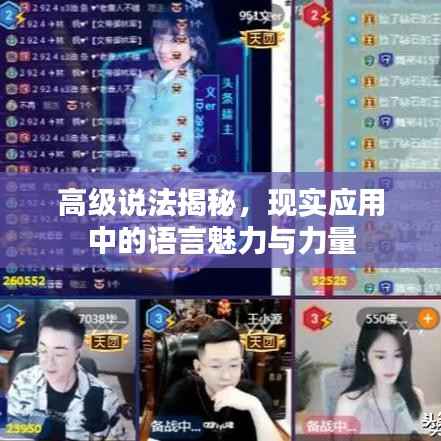 高级说法揭秘，现实应用中的语言魅力与力量