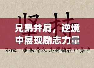 兄弟并肩,逆境中展现励志力量,兄弟打架背后的成长与坚持语录