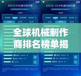 全球机械制作商排名榜单揭晓！