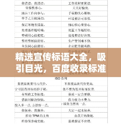 精选宣传标语大全，吸引目光，百度收录标准！