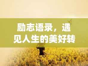 励志语录，遇见人生的美好转折点
