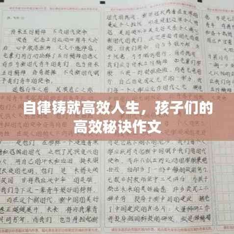 自律铸就高效人生,孩子们的高效秘诀作文