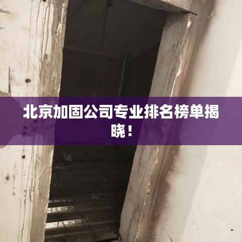 北京加固公司专业排名榜单揭晓!