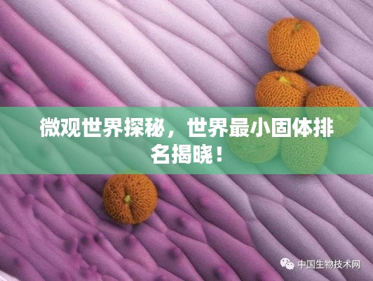 微观世界探秘，世界最小固体排名揭晓！