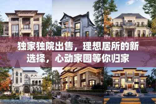 独家独院出售,理想居所的新选择,心动家园等你归家