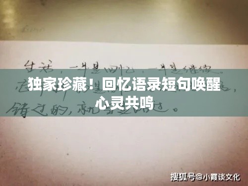 独家珍藏!回忆语录短句唤醒心灵共鸣