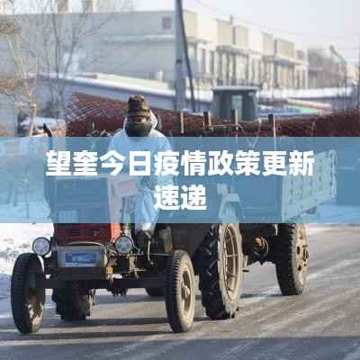望奎今日疫情政策更新速递