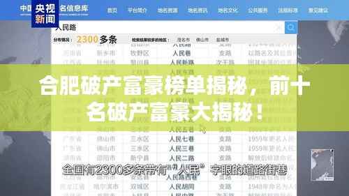 合肥破产富豪榜单揭秘,前十名破产富豪大揭秘!