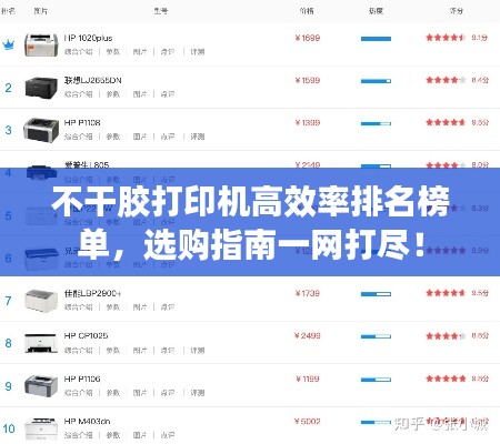 不干胶打印机高效率排名榜单,选购指南一网打尽!