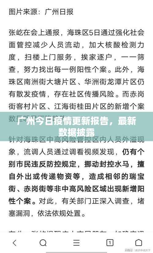 广州今日疫情更新报告，最新数据披露