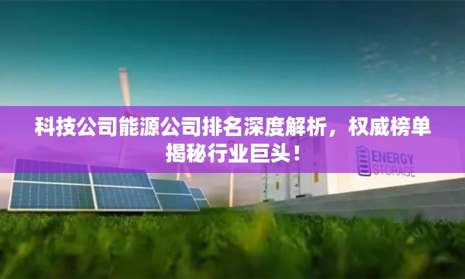 科技公司能源公司排名深度解析，权威榜单揭秘行业巨头！