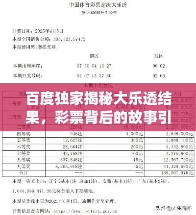 百度独家揭秘大乐透结果，彩票背后的故事引人探索