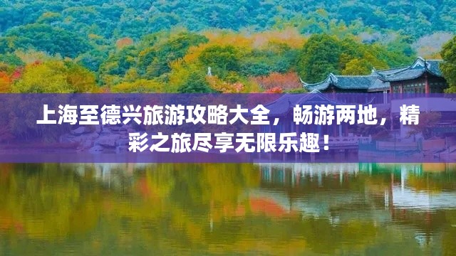 上海至德兴旅游攻略大全,畅游两地,精彩之旅尽享无限乐趣!