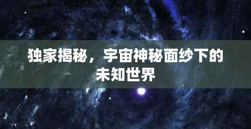 独家揭秘，宇宙神秘面纱下的未知世界