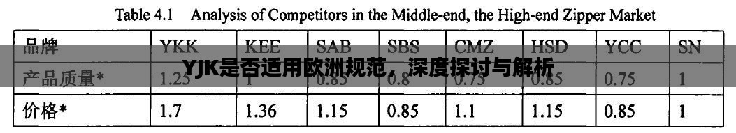 YJK是否适用欧洲规范，深度探讨与解析