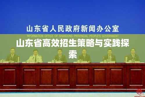 山东省高效招生策略与实践探索