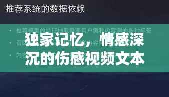 独家记忆,情感深沉的伤感视频文本诠释