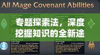 专题探索法,深度挖掘知识的全新途径