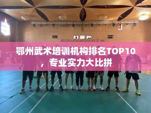 鄂州武术培训机构排名TOP10,专业实力大比拼