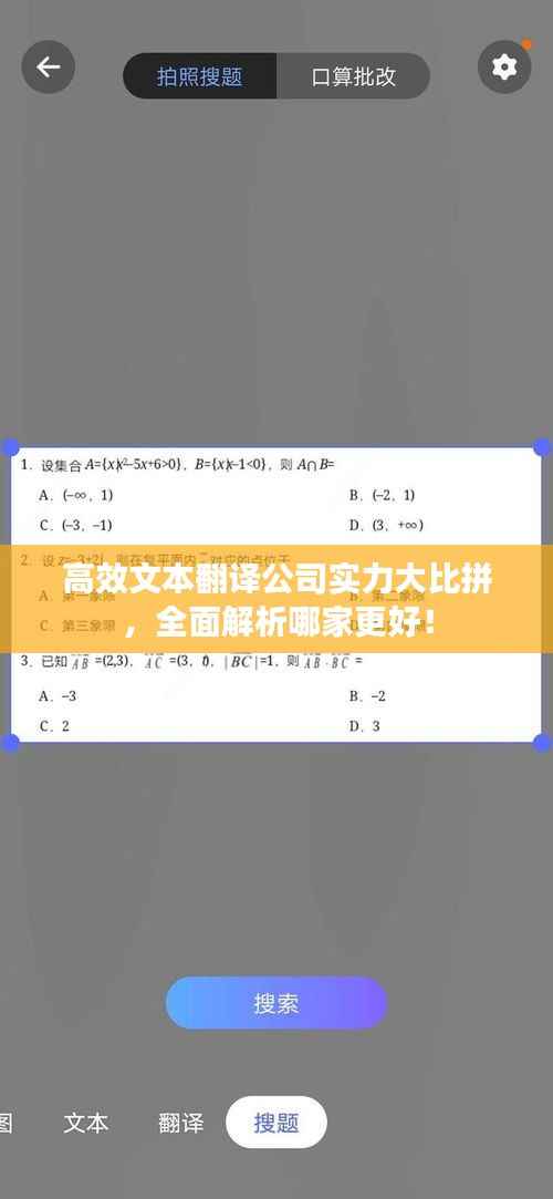 高效文本翻译公司实力大比拼，全面解析哪家更好！