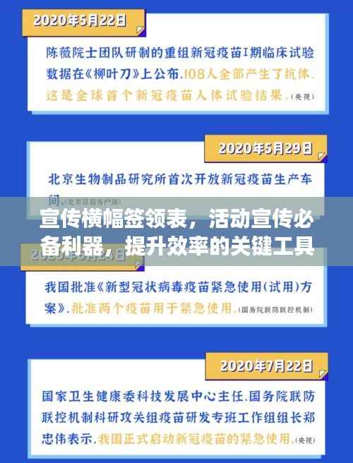 宣传横幅签领表,活动宣传必备利器,提升效率的关键工具