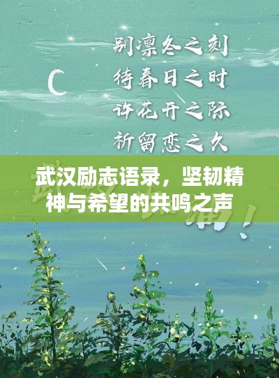 武汉励志语录,坚韧精神与希望的共鸣之声
