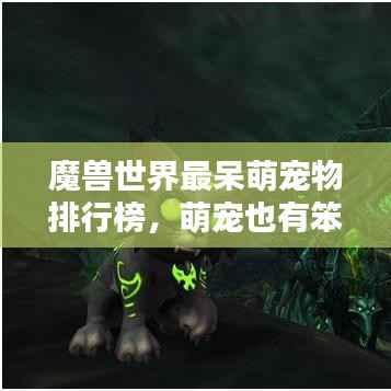 魔兽世界最呆萌宠物排行榜,萌宠也有笨上榜!