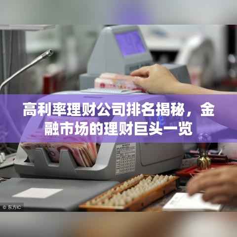 高利率理财公司排名揭秘，金融市场的理财巨头一览