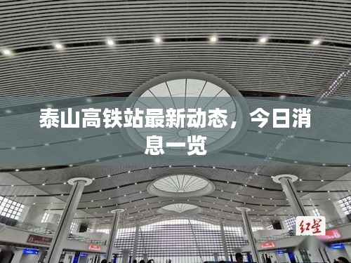 泰山高铁站最新动态，今日消息一览