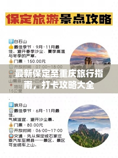 最新保定至重庆旅行指南,打卡攻略大全
