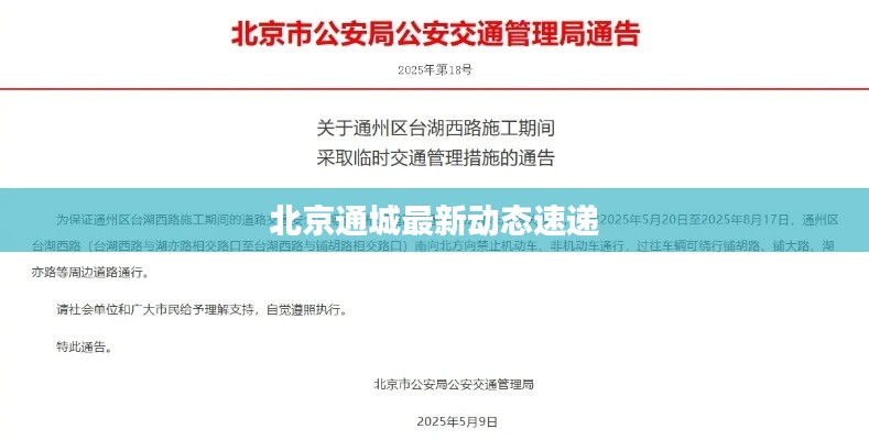 北京通城最新动态速递