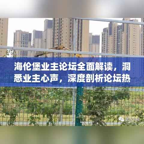 海伦堡业主论坛全面解读,洞悉业主心声,深度剖析论坛热议话题